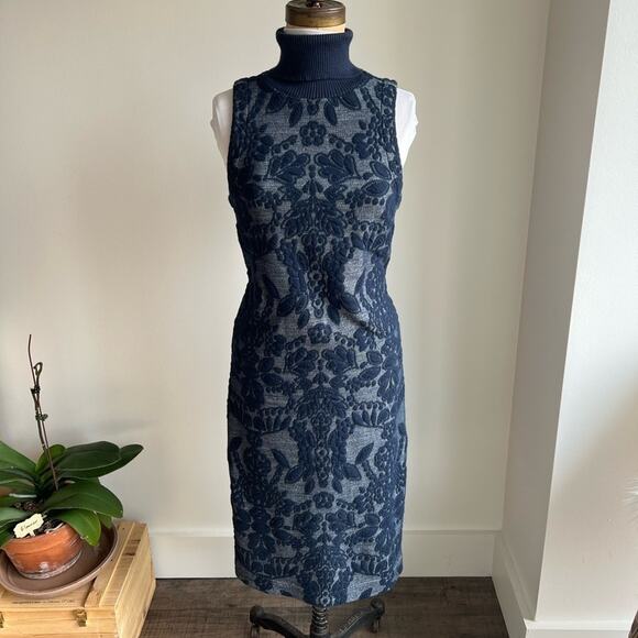 Anthropologie Maeve Navy
Jacquard Turtleneck Sleeveless Midi Sweater
Dress - Picture 2 of 8